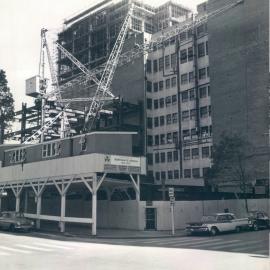 New Head Office Building - June 1960-January 1963 - 5 ton crane being positioned at 3rd floor level - 19 January 1962