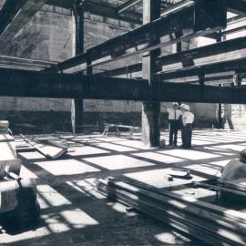 New Head Office Building - June 1960-January 1963 - Low beam at western end of air conditioning plant room, 2nd basement - 18 January 1962