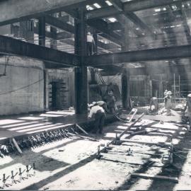 New Head Office Building - June 1960-January 1963 - Northern end of floor of strongroom No. 2, 3rd basement - 18 January 1962