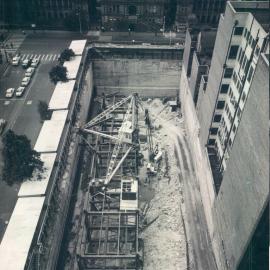 New Head Office Building - June 1960-January 1963 - Aerial view of portion of steel frame to ground floor level - 3 November 1961