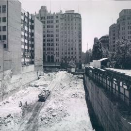 New Head Office Building - June 1960-January 1963 - Showing underpinning of Washington House and excavation as at 23 December 1960