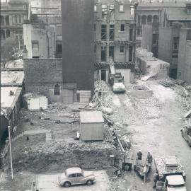 New Head Office Building - June 1960-January 1963 - View of demolition operations from Phillip Street side of site - 18 August 1960