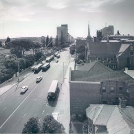 Premises - Branches - Perth - Site - Wide angle view from flat roof of Anzac House adjoining proposed site on the eastern boundary - c.1961