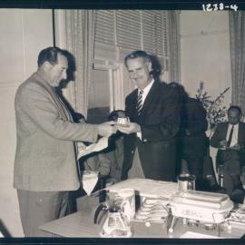 Staff - Sport, Hobbies & Culture - Head Office - Moss Parker & Ted Cashmore - Reserve Bank Golf Club Championship Day - NSW Golf Club - August 1964