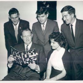 Staff - Groups - Branches - Port Moresby - Opening of Port Moresby Branch - Includes Barry James, Brendan Kelly, Peter Gibson & Denise Regan - 18 August 1960