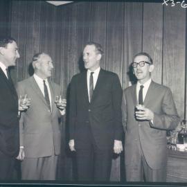 Staff - Social Functions (1960-1969) - Bonds & Stock 50th Anniversary - RA (Bob) Johnston, Lin Wilson, Ron Jones & Paul Givney - July 1965