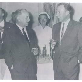 Staff - Social Functions - Head Office - Staff Christmas Party - Ray Thompson, EB Richardson, AC McPherson - December 1963