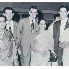 Bank's Functions etc - External Courses - 3rd SEANZA Central Banking Course - Bombay - JR (Bob) Thomas (RBA), RA (Bob) Johnston (RBA) and DGH (Don) Cook, Bank of England - At final social function - January 1960