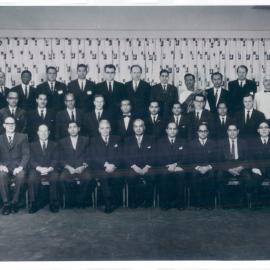Bank's Functions etc - External Courses - 5th SEANZA Central Banking Course, Karachi, Pakistan - RBA Officers attending GW (Grahame) Keep, RL (Bob) Adams and RAJ (Ray) Forsyth - 1964
