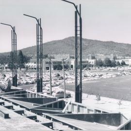 Premises - Branches - Canberra - RBA - Cruciform Columns to 2nd floor, taken from 2nd floor - March 1964