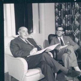 Bank's Functions etc - Visitors to the Bank - Head Office - Mr Nicholas Kaldor, English Economist with Dr Malcolm Hill - 1964