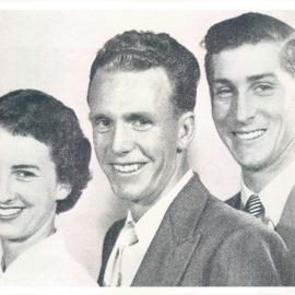 Staff - Groups - Head Office - Graduates with honours - Roberta Thomson, Marc Diamond, Peter Marshman - 1957