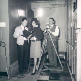 Archives Repository - Head Office, corner Pitt Street and Martin Place, making of Brownbuilt film (view iii) - c.1961
