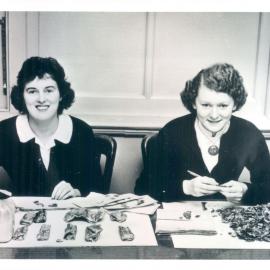 Note Issue Section - Investment Department - staff working on mutilated notes - 1960