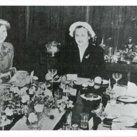 Staff - Social Functions - Head Office - Myall McCourt's Retirement Function (with May Grant, Miss E Hanscombe, Keira McCourt, Sister Metcalf) - 24 June 1955