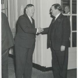 Staff - Rusden, LU - At reception at which Governor attended in London - 1953
