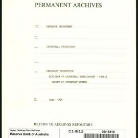 Research Department - Industrial Production - Secondary Production - Division of Industrial Development - Weekly Report of Important Events - 1949 - 1950