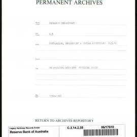 Research Department - Population, Employment and Social Conditions - Building Activity - Costs - 1958 - 1966