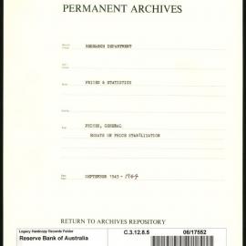 Research Department - Prices & Statistics - General - Essays on Stabilisation - September 1943 - 1944