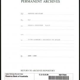 Research Department - Prices & Statistics - Investment and Miscellaneous - Import Licensing - Statistics for England - 1939 - 1940