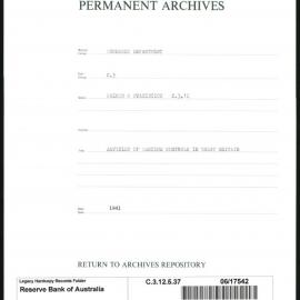 Research Department - Prices & Statistics - Investment and Miscellaneous - Articles of Wartime Controls in Great Britain - 1941