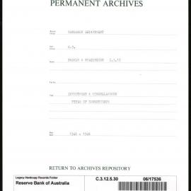 Research Department - Prices & Statistics - Investment and Miscellaneous - Types of Investments - 1940 - 1948