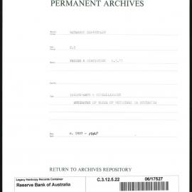 Research Department - Prices & Statistics - Investment and Miscellaneous - Estimates of Value of Buildings in Australia - c.1937 - 1940