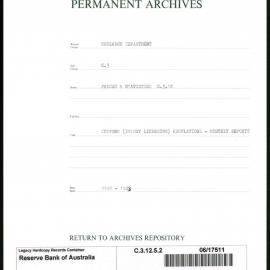 Research Department - Prices & Statistics - Investment and Miscellaneous - Customs (Import Licensing) Regulations - Monthly Reports - 1940 - 1943