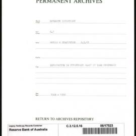 Research Department - Prices & Statistics - Investment and Miscellaneous - Information on Investment Plans of Bank Customers - 1949 - 1950