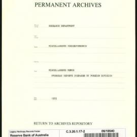 Research Department - Miscellaneous Correspondence - Memoranda (books, stores) - The Australian Trade Mission to SE Asia, Africa and Japan - Overseas Reports Prepared by the Foreign Division - File 2 - 1955