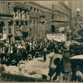 Government Savings Bank of New South Wales - Delivery of strong room doors by horse teams and cart - 11 October 1926