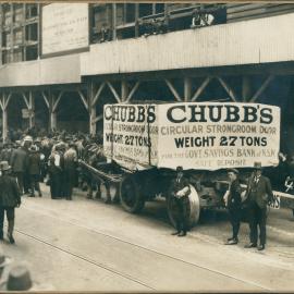 Government Savings Bank of New South Wales - Delivery of strong room doors by horse teams and cart - 11 October 1926