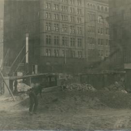 Government Savings Bank of N.S.W.  - Head Office 48-50 Martin Place - Construction - Excavation - July 1924 (plate 510)