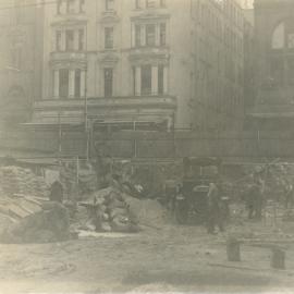 Government Savings Bank of N.S.W. - Head Office - 48-50 Martin Place - Construction - Concrete mixing for holes - 17 July 1924 (plate 513)