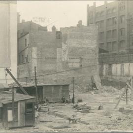 Premises - Government Savings Bank of NSW - Head Office 48-50 Martin Place - Construction - Excavation of site - 1924