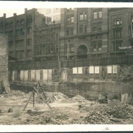 Premises - Government Savings Bank of NSW - Head Office 48-50 Martin Place - Construction - excavation of site facing Elizabeth Street - 10 September 1924