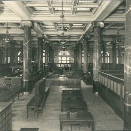 Premises - Government Savings Bank of NSW - Head Office 48-50 Martin Place - Interior - Banking Chamber (Staff working space) - 1928