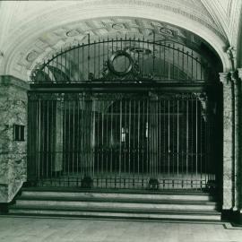 Premises - Government Savings Bank of NSW - Head Office 48-50 Martin Place - Interior - Safe Deposit Grille - 1928
