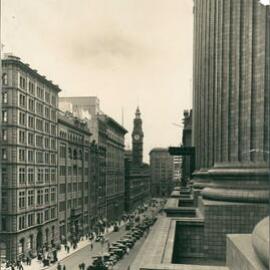 Premises - Government Savings Bank of NSW - Head Office 48-50 Martin Place - Exterior - View of Martin Place from the Balcony on the 2nd floor - 1928