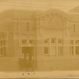 Premises - Government Savings Bank of NSW - Branches - Petersham - L to R: H.C. Ball, J.M. Hickey and R. Geary - 9 March 1920