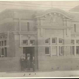 Premises - Government Savings Bank of NSW - Branches - Petersham - L to R: H.C. Ball, J.M. Hickey and R. Geary - 9 March 1920
