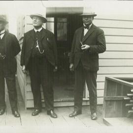 Staff - Individual Officers - Government Savings Bank of NSW - Head Office - L to R: R.W. May, W.H. O'Malley Wood and V.A. Rosich - 13 May 1925
