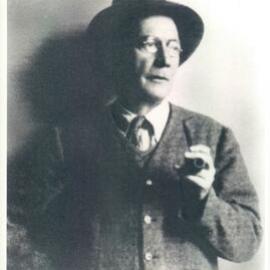 Commonwealth Bank Board - Individual members - Professor LF Giblin- Portrait (with pipe in hand) - c.1966
