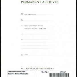 Bank Management - Commonwealth Bank - 1952 - 1959 - Board Information Papers - 1955