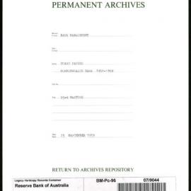 Bank Management - Commonwealth Bank - Board Papers - 1951 - 1959 - 93rd Meeting - 23 September 1959