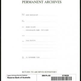 Bank Management - Commonwealth Bank - Board Papers - 1951 - 1959 - 82nd Meeting - 24 September 1958