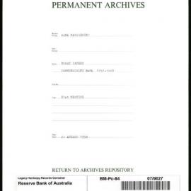 Bank Management - Commonwealth Bank - Board Papers - 1951 - 1959 - 81st Meeting - 27 August 1958