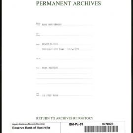 Bank Management - Commonwealth Bank - Board Papers - 1951 - 1959 - 80th Meeting - 23 July 1958