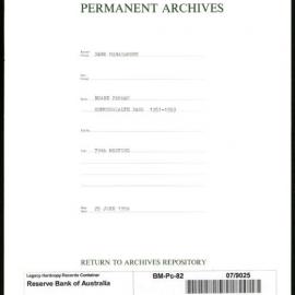 Bank Management - Commonwealth Bank - Board Papers - 1951 - 1959 - 79th Meeting - 25 June 1958
