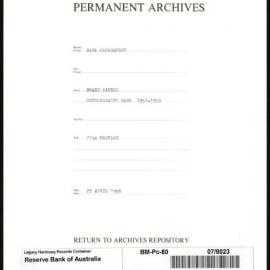Bank Management - Commonwealth Bank - Board Papers - 1951 - 1959 - 77th Meeting - 23 April 1958